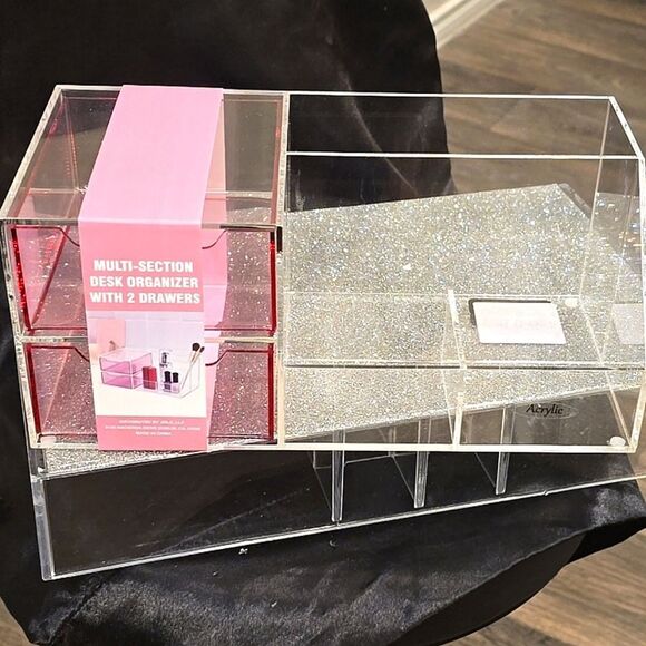 At Home Acrylic Multi-Section Organizer w/2 Drawers - Picture 3 of 10